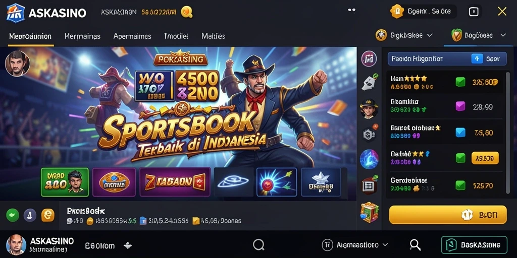 Tampilan gameplay menarik dari ASKASINO dalam taruhan Sportsbook.