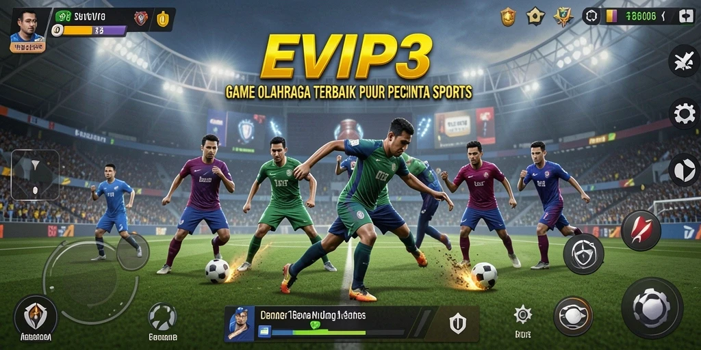Tampilan gameplay EVIP3 yang menegangkan saat bertanding di lapangan.