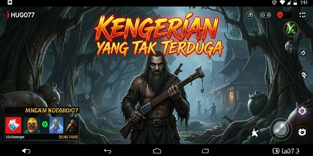 Gameplay HUGO77 yang menegangkan dalam suasana horror.