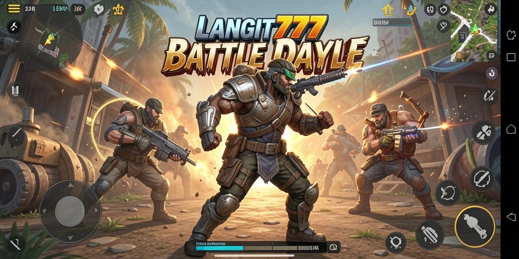 Gameplay seru LANGIT777 dalam pertempuran Battle Royale.