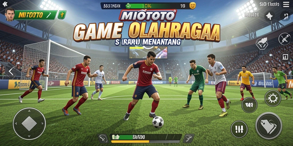 Screenshot MIOTOTO menampilkan aksi seru dalam gameplay olahraga.