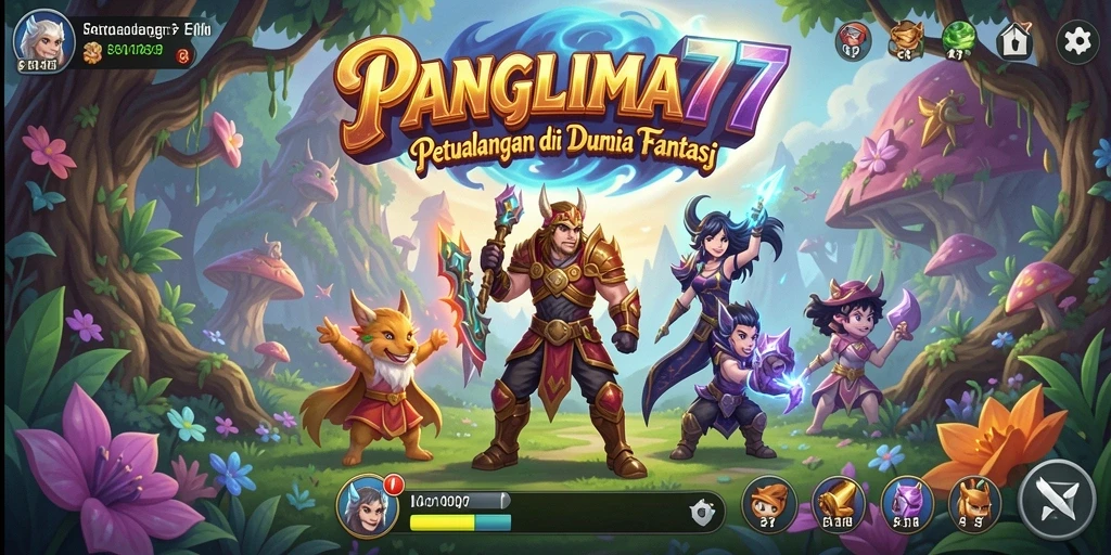 Tangkapan layar gameplay epik dari PANGLIMA77 menunjukkan petualangan seru.