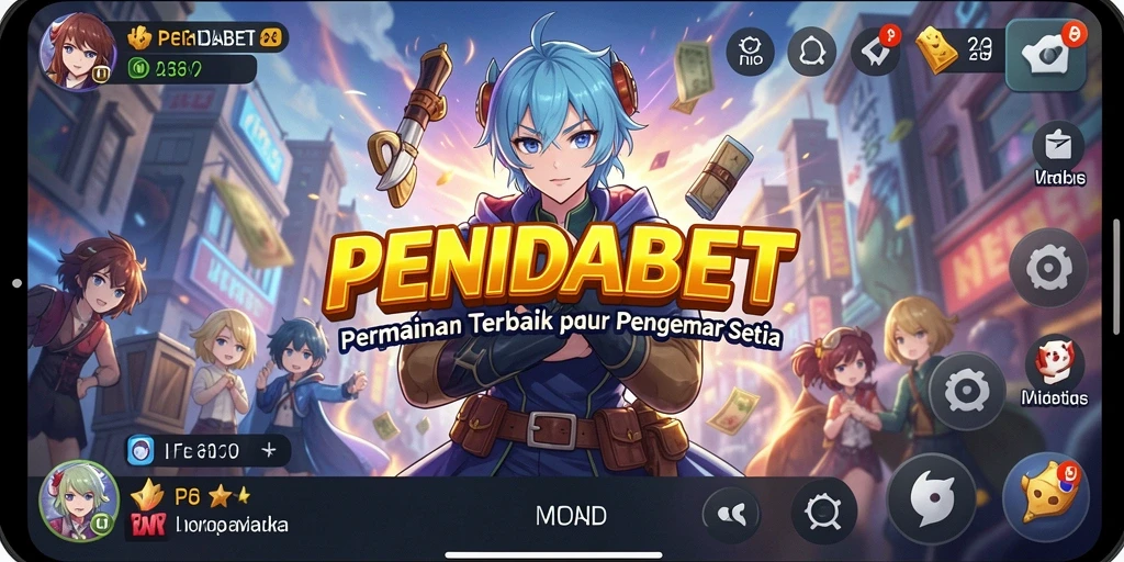 Tampilan gameplay PENIDABET yang memukau dengan aksi karakter anime.