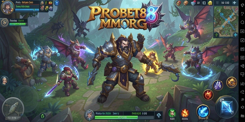 Menampilkan aksi seru dalam game MMORPG PROBET88.
