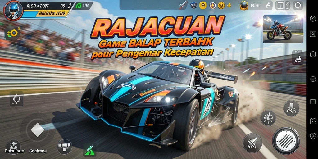 Gameplay intens dengan mobil balap yang menakjubkan.