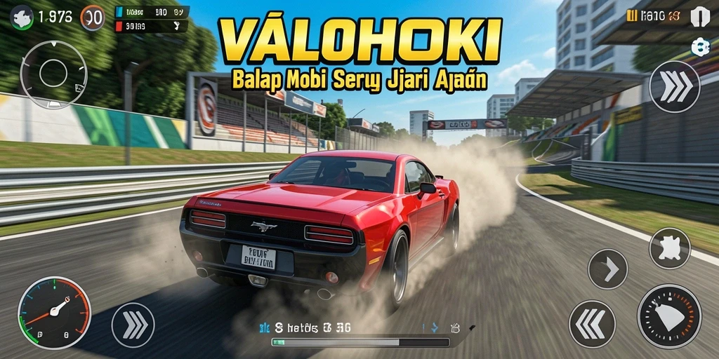 Tampilan seru gameplay balapan mobil di VALOHOKI.